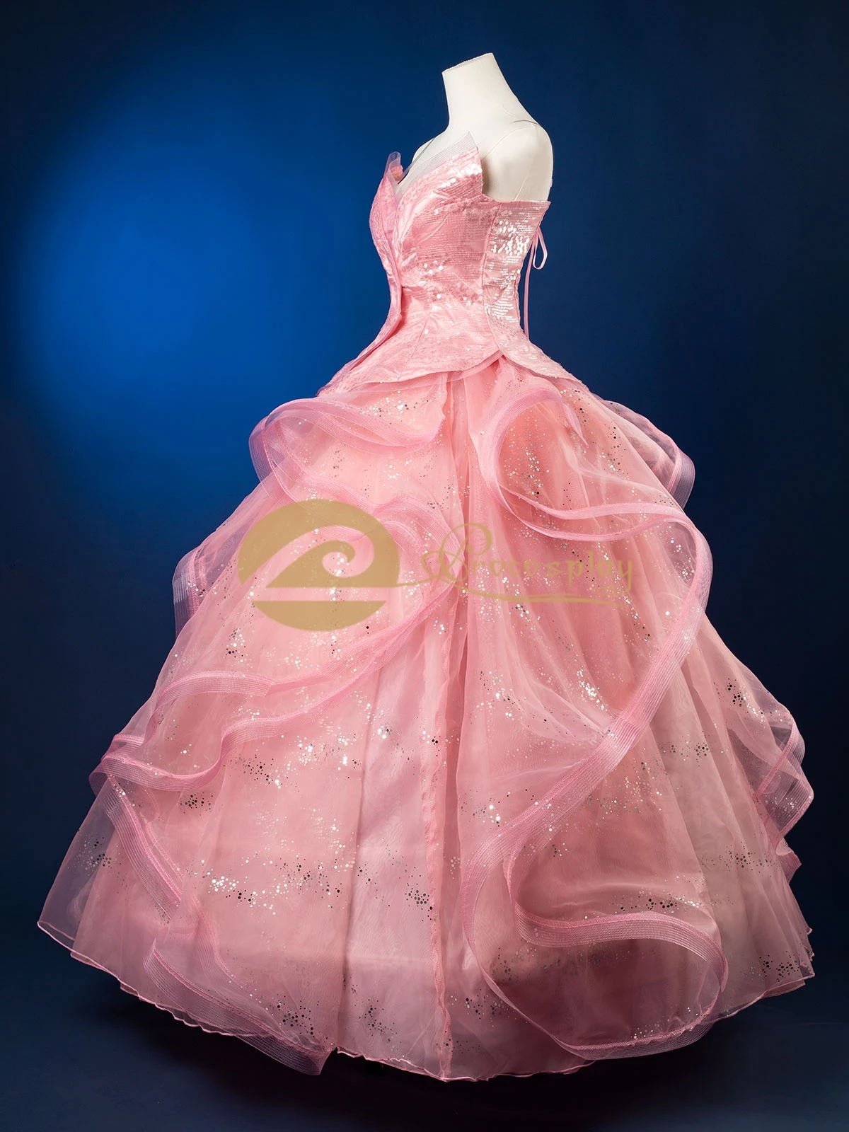 Glinda Cosplay Costume Glinda Pink Wedding Dress Suit Top Skirt Women Halloween Party Outfit