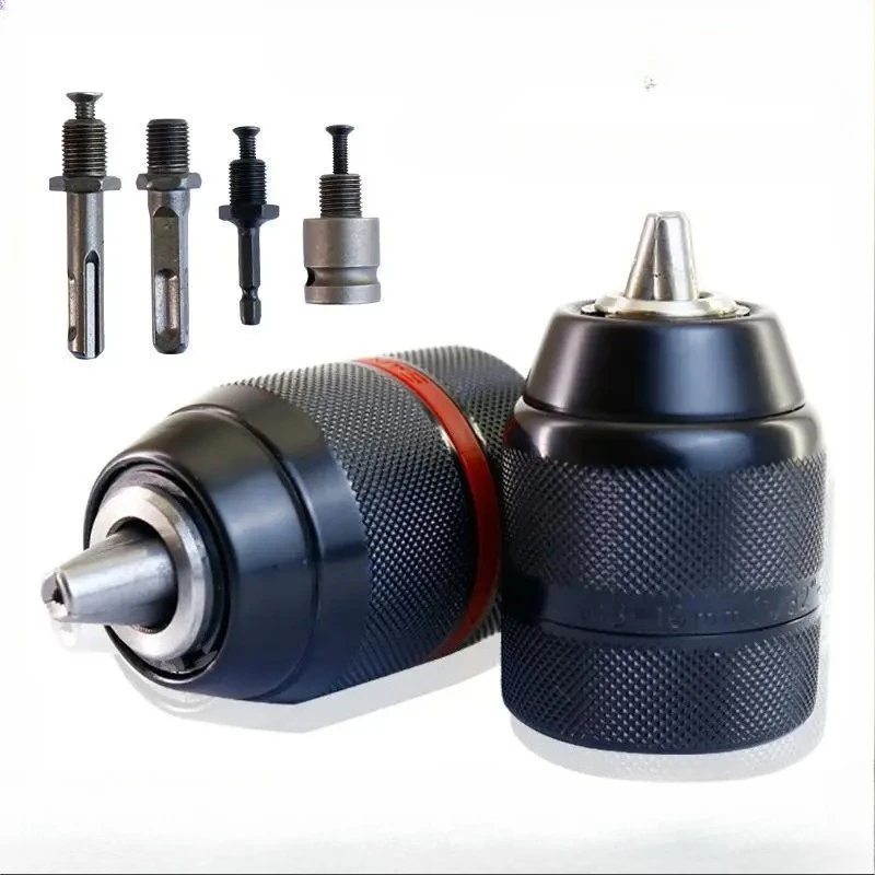 13 mm Schnellspannbohrfutter aus Metall, robust, 1/2–20 UNF, Ratschenfutter, Sechskantschaft/SDS/Buchse, quadratischer Buchsenadapter, Hardware-Werkzeug