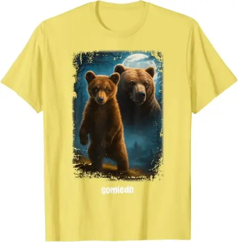 Somiedo Bär Lustiges Tierliebhaber-Bären-T-Shirt Y2k Camping Grafik Ästhetische Kleidung Humor Weiches Baumwoll-T-Shirt Kurzarm Geschenk – Detail 20