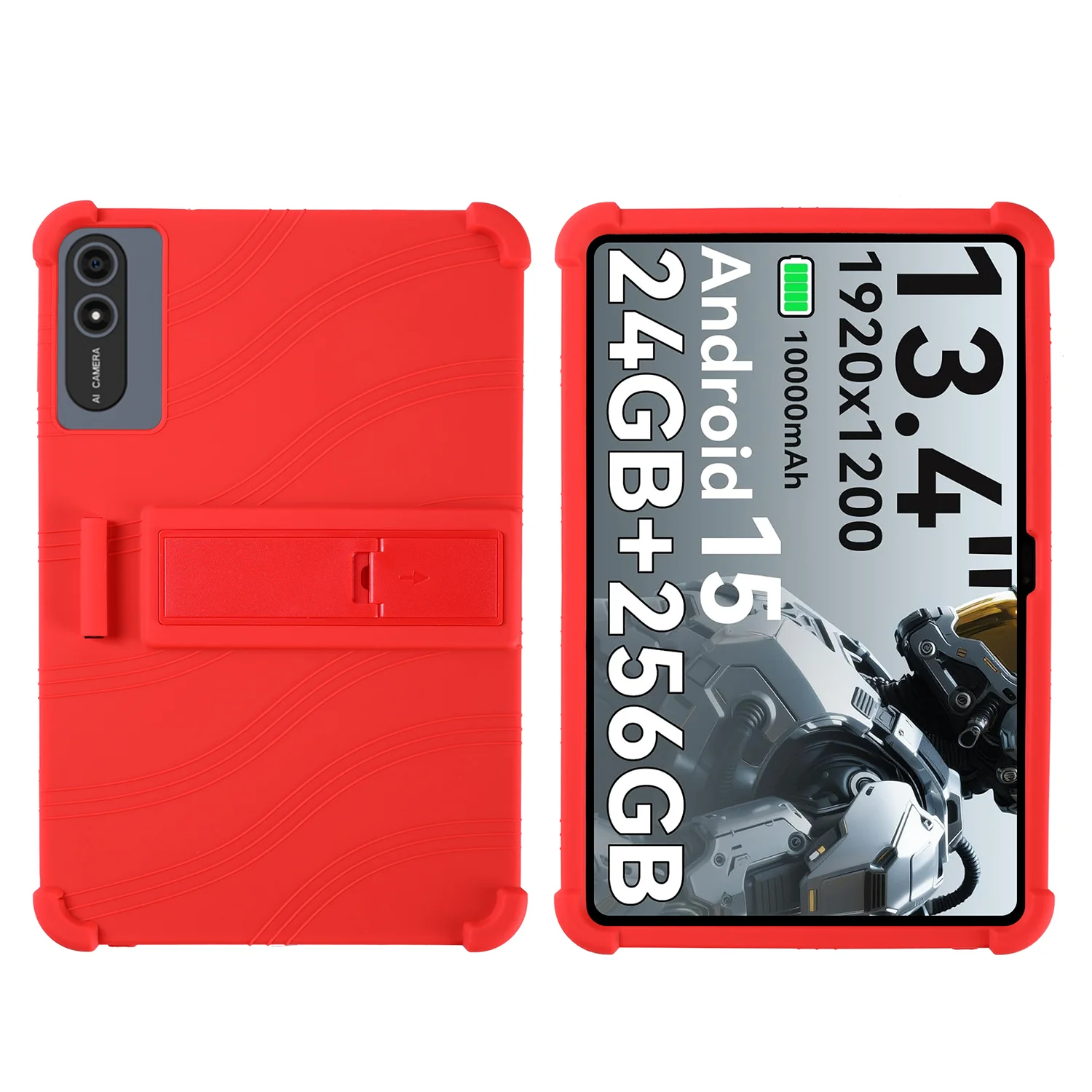 For FIRYMID G99 Tablet 13.4-inch Tablet Case Kids-Friendly Soft Silicone Adjustable Stand Cover Protective Sleeve