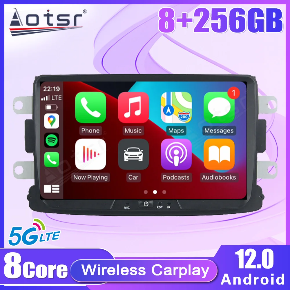 2 Din Android 12 Wireless Carplay Car Radio for Renault duster Multimedia Video Player QLED screen GPS 5G LTE Auto Stereo 8 core