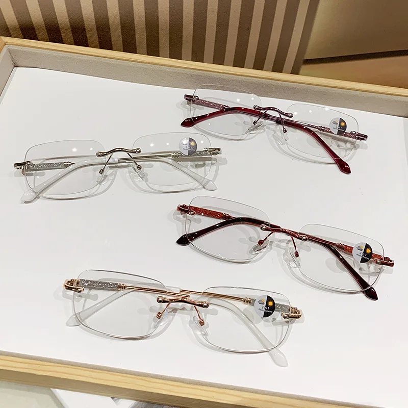 

Intelligent High Definition Frameless Anti-blue Reading Glasses Outdoor Photosensitive Discoloration Protection