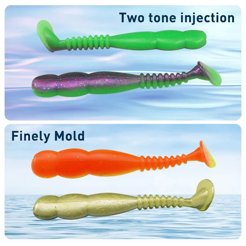 ESFISHING Rock Viber Shad 50mm 95mm 115mm 150mm Rock Shiner Sea Soft Baits Pesca Artificial Silicone Isca Fishing Lures