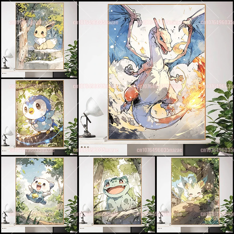Pokemon Pikachu Charmander Bul - огляд і ціна Canvas Painting
