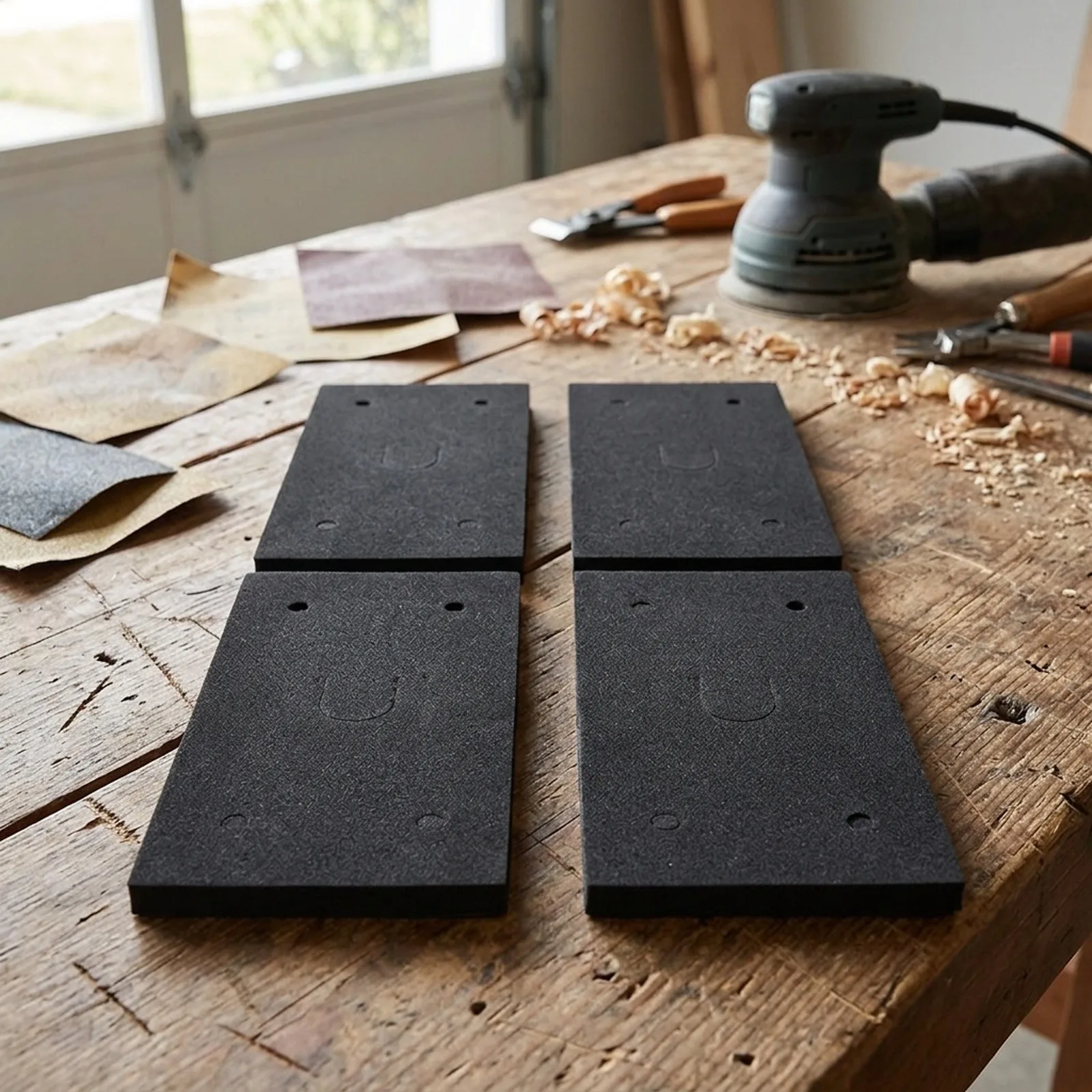 Note Package Hole Self Foam Replacement Sander Polishing Backing Pad Sandpaper Sheets Sandpaper Sheets Note Package