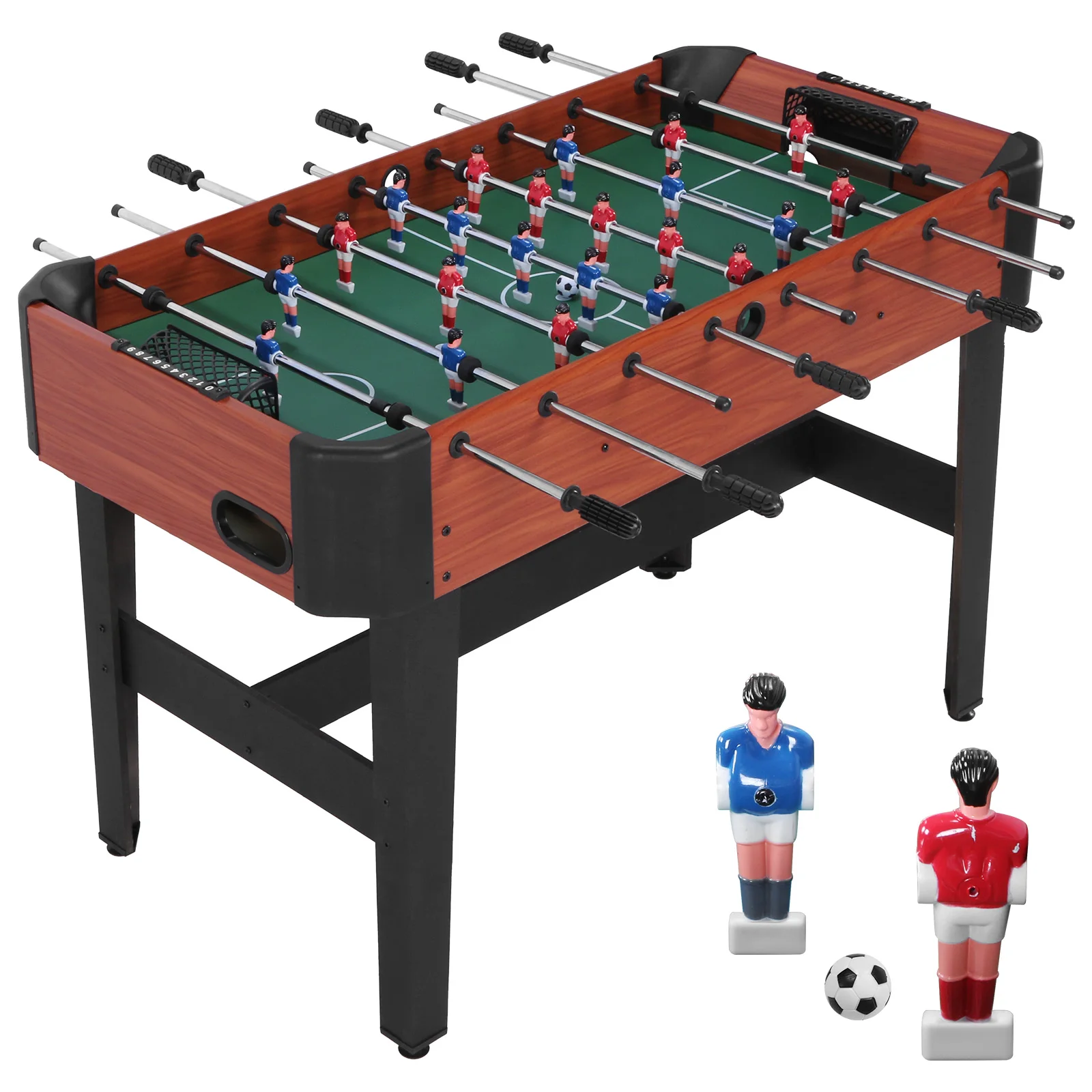 

47 Inch Foosball Table with Score Keeper Classic Indoor Soccer Game with Counterbalanced & Uniformed Men for Home Family Adults