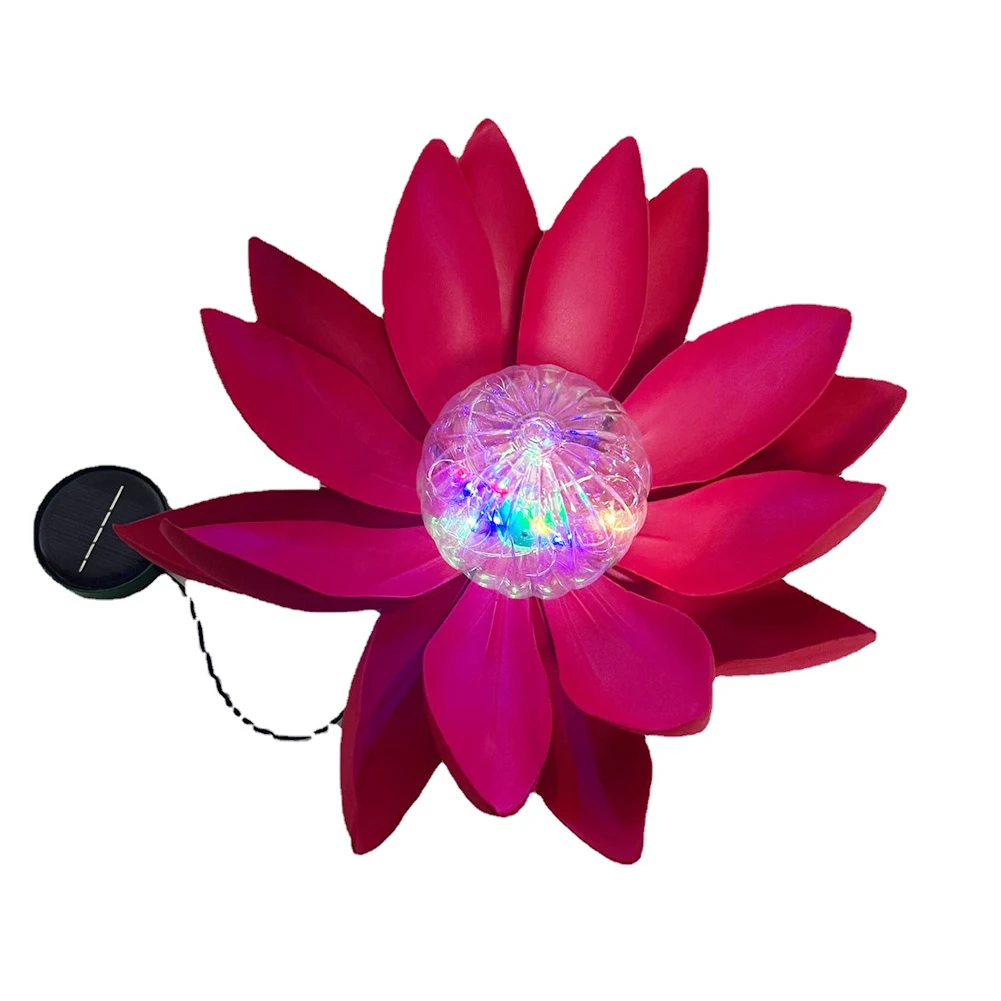 

Floating Lotus Light Solar Floating Lotus Shape Water Surface Lantern Solar Powered Lotus Lamp Pool Pond Fountain Decor