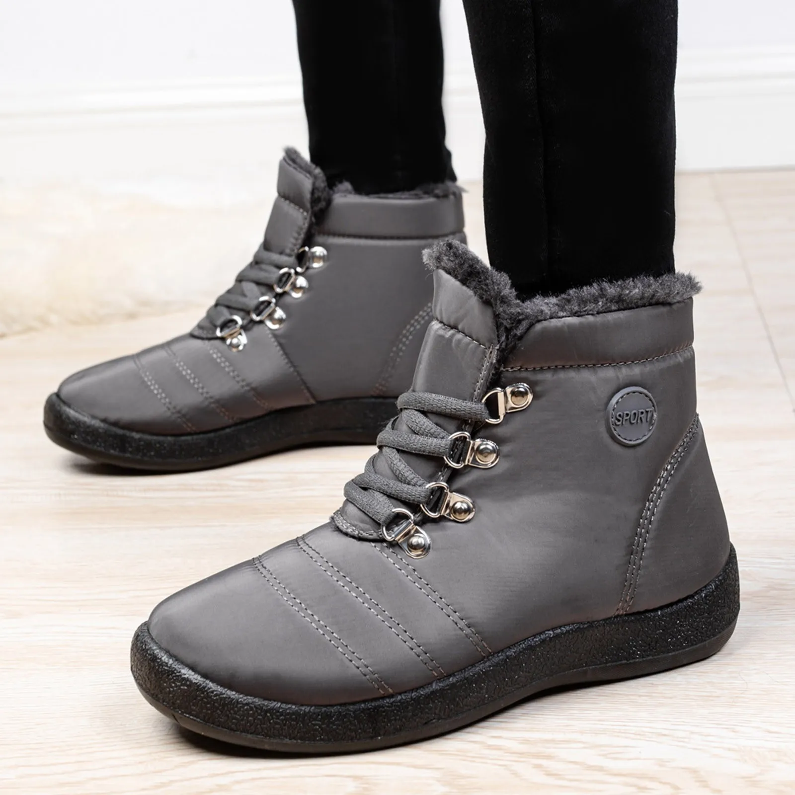 Winter Boots For Women Wool Shoes Warm Women Boots Couples Keep Snow Round Velvet Lace Up Men Boots Boots For Women Snow Winter