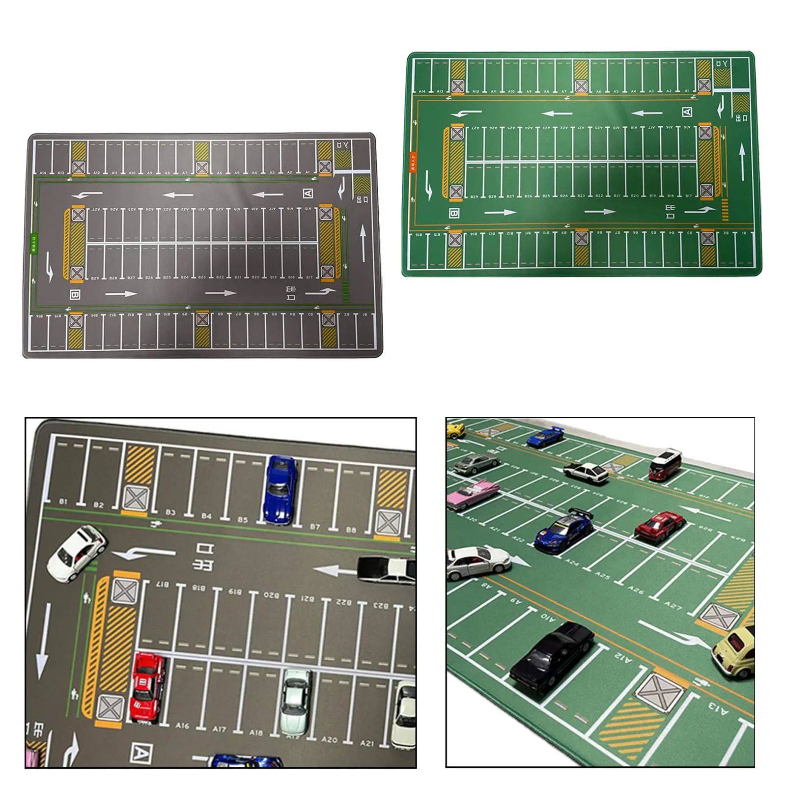 

Большой коврик-дисплей из резиновой ткани для диорамы парковки, для создания миниатюрного гаража