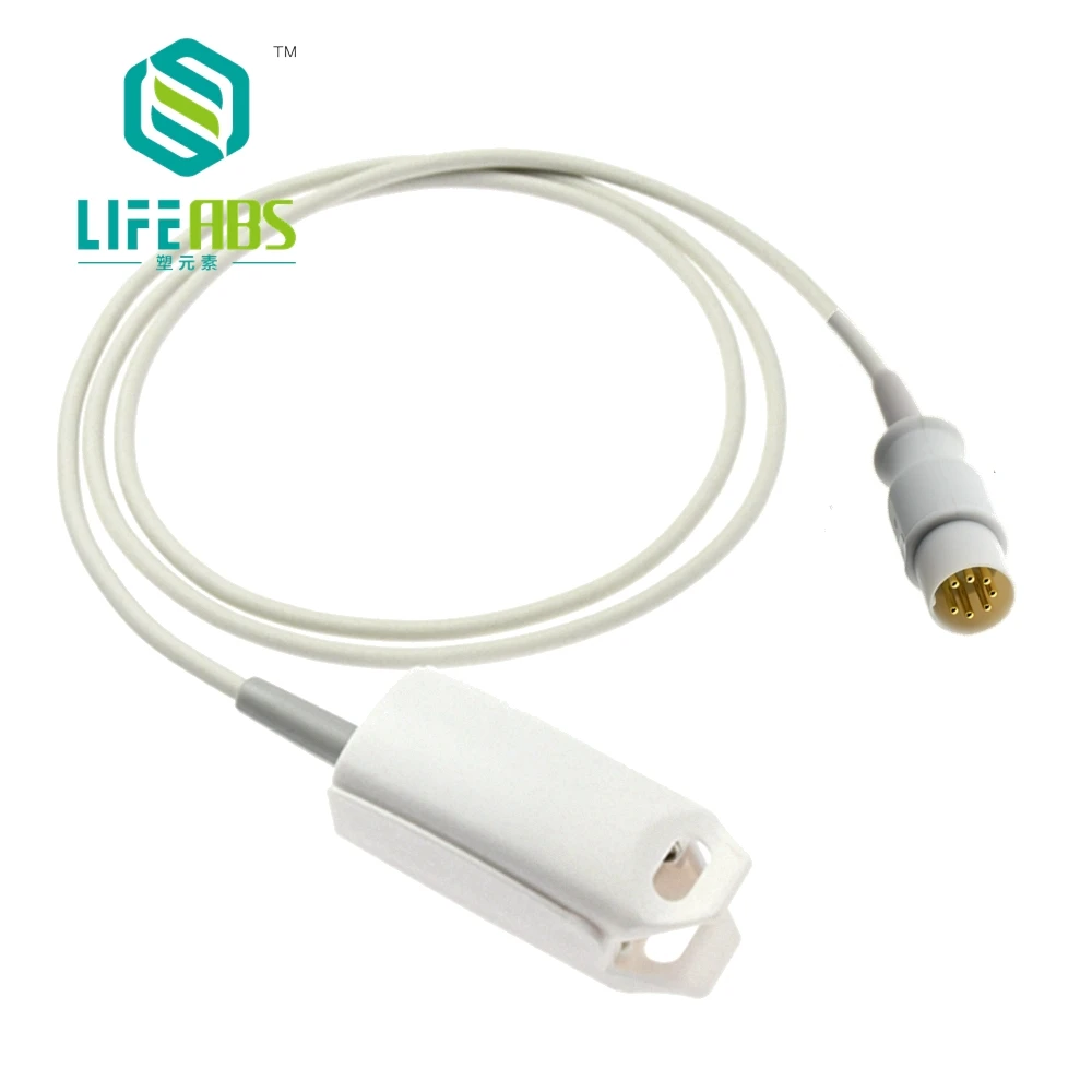 

Для S * CHILLER круглый 7-контактный монитор пациента детский зажим для пальца ушной зажим силиконовый длинный кабель многоразовый датчик кислорода Spo2