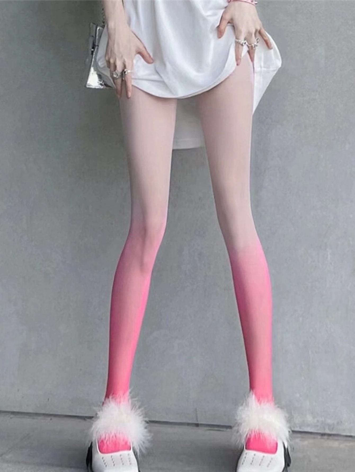 Sexy Gradient Color Pantyhose Women\'s Stocking Candy Color Tight Thin Transparent Summer Hotsale Lolita Stockings Female New