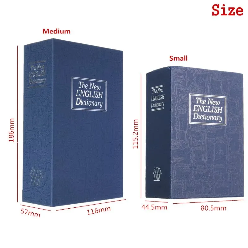 Secret Book Safe with Key Lock - Discreet Household Cash Storage Box Jewelry Money Safety Collection Case Secure Locker
