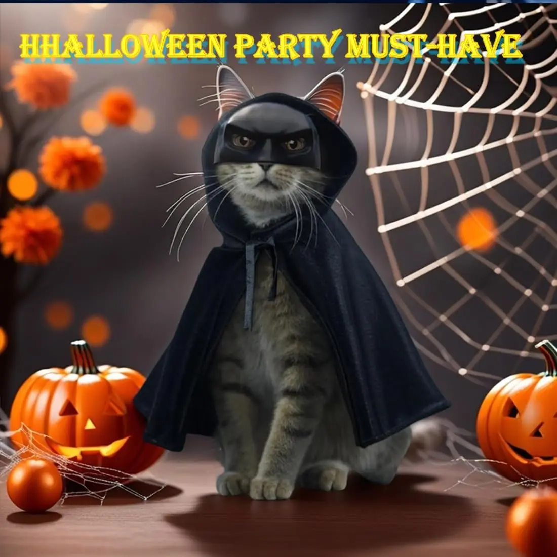 Bat-Themed Cat Mask…