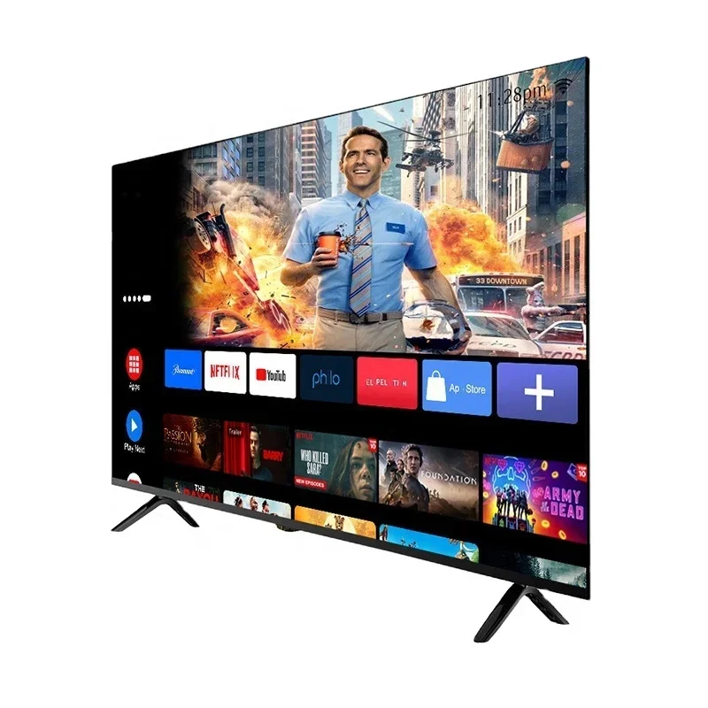 Televisor Inteligente de 55 Pulgadas, Televisor LED 4K con Android WiFi, Televisores Inteligentes Google