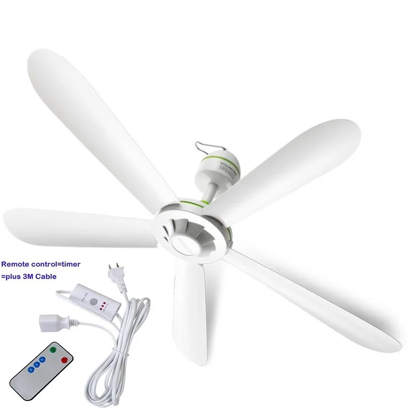 

27.5 Inch low noise remote Ceiling Fan 20w Strong Wind sleeping Hanging Fan Mini Mosquito Net blades ventilating fan blower