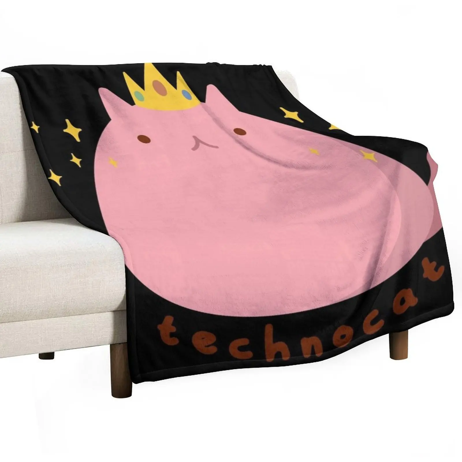 technoblade cat Throw Blanket sofa bed funny gift Blankets