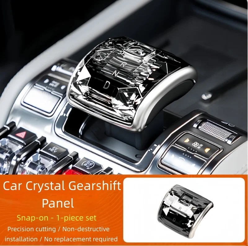 Fit for BYD Leopard 5 Leopard 8 Modified Auto Center Console Snap-on Gear Head Cover Car Upgrade Parts Car Crystal Gear Panel