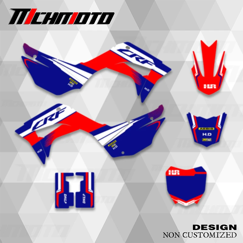 MCHMFG For Honda CRF110F 2019 2020 2021 CRF 110F Decals Kit Motorcycle Graphic Sticker Number Name Background  Customize