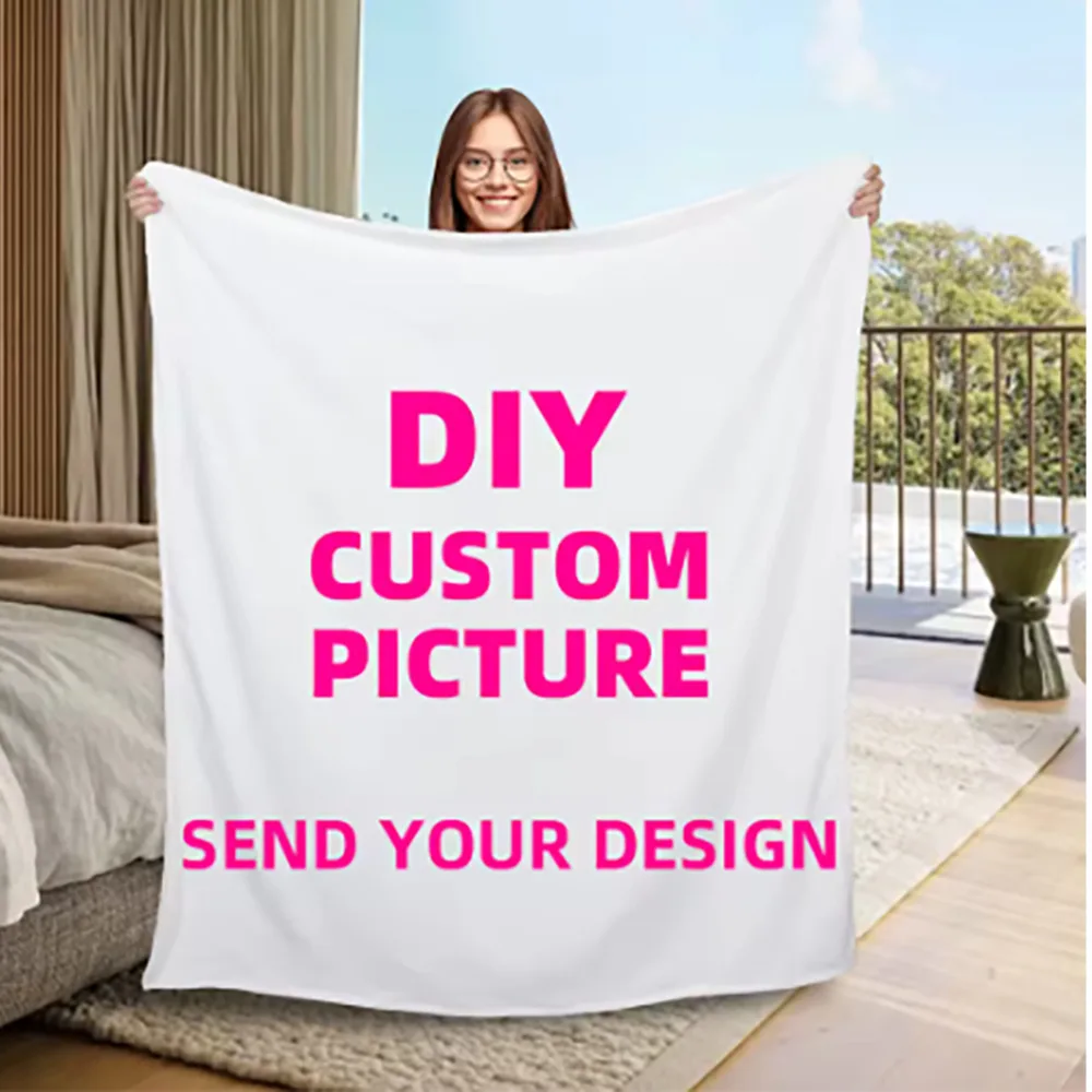 New Advanced customization Blanket Personalized Photo Blanket Gift Customized Text Picture Game for Pets Friends and Family
