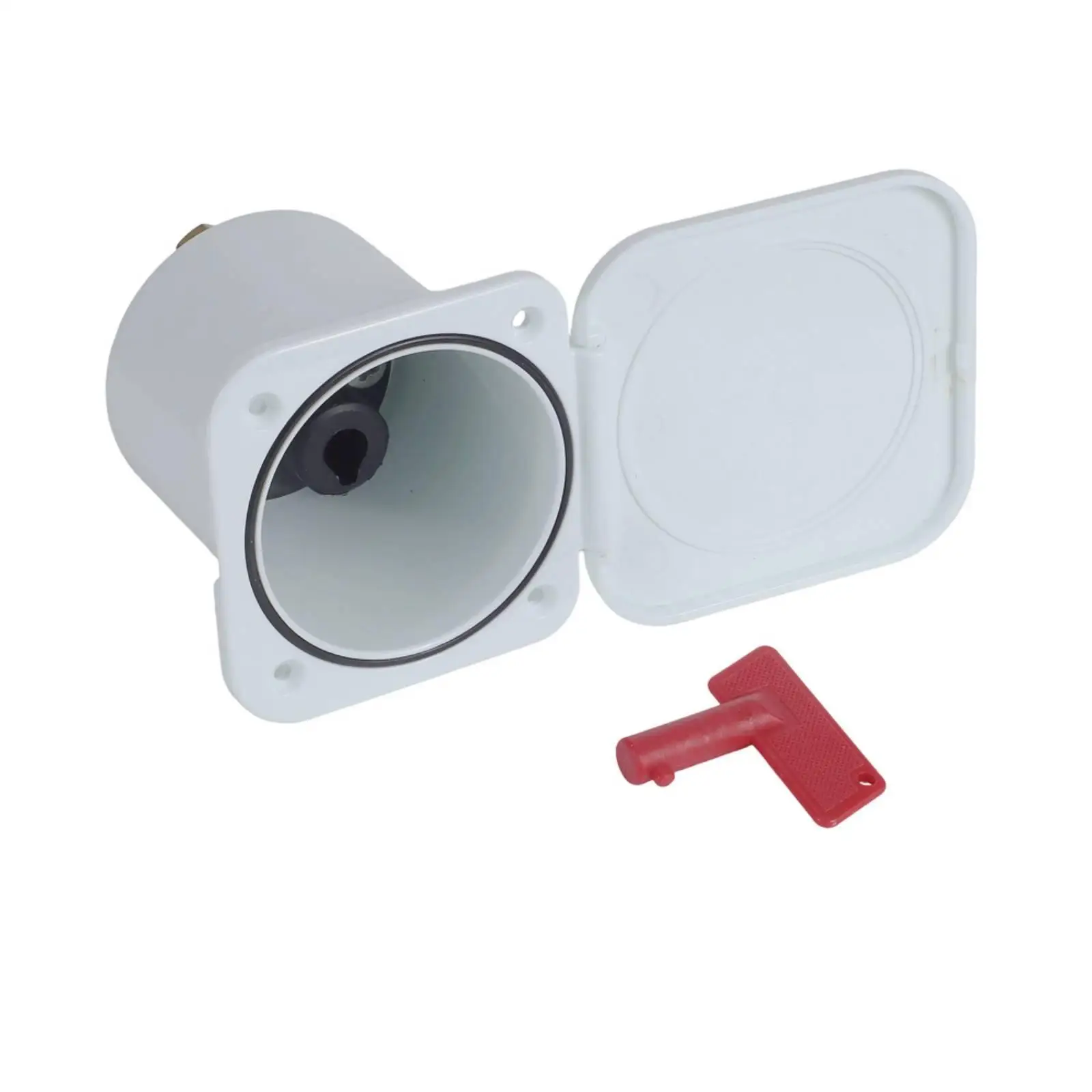 Battery Isolator Switch 275A with Detachable Key and PP Housing for Marine RV Automotive Electrical Maintenance Safety