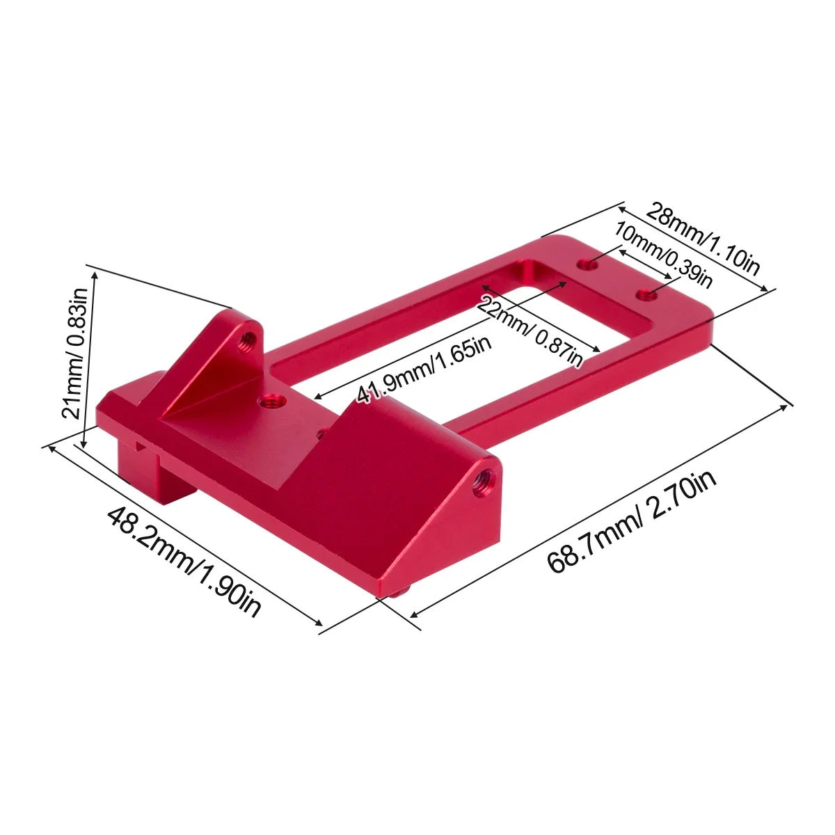 Aluminum AR45P Front Axle BTA Servo Mount for 1/10 RC Car SCX10 III Low Center of Gravity LCG Chassis Upgrade Parts