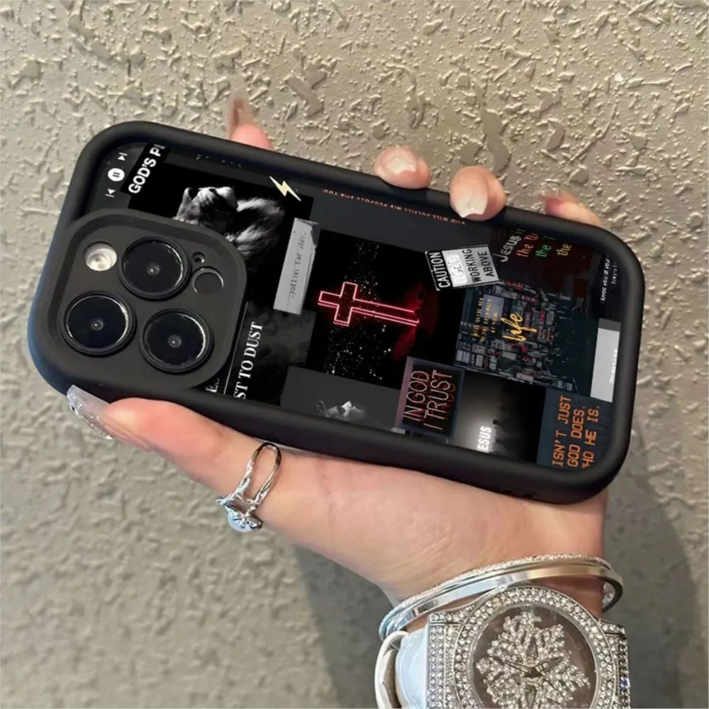 Casing Ponsel Pola Gaya Budaya Jalanan untuk IPhone 17 Air 17 16 15 14 Plus 13 12 11 Pro Max 8 7 Plus Penutup Tahan Benturan Coque Keras