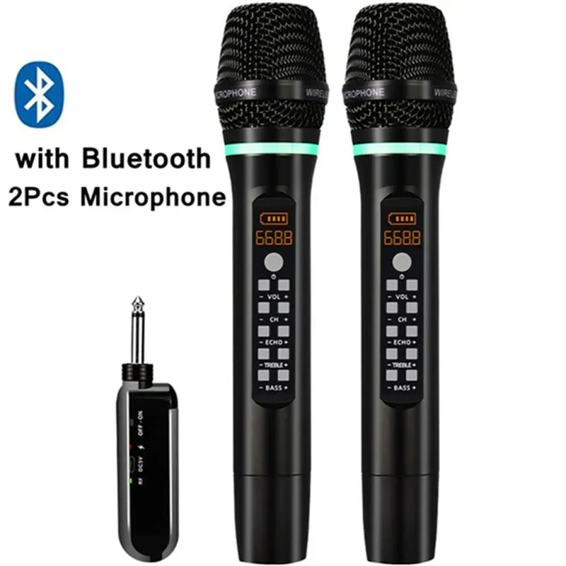 

Wireless Microphone Professional Handheld Bluetooth Karaoke Mic Recording Studio Home Party Singing for Car Speaker Church Show