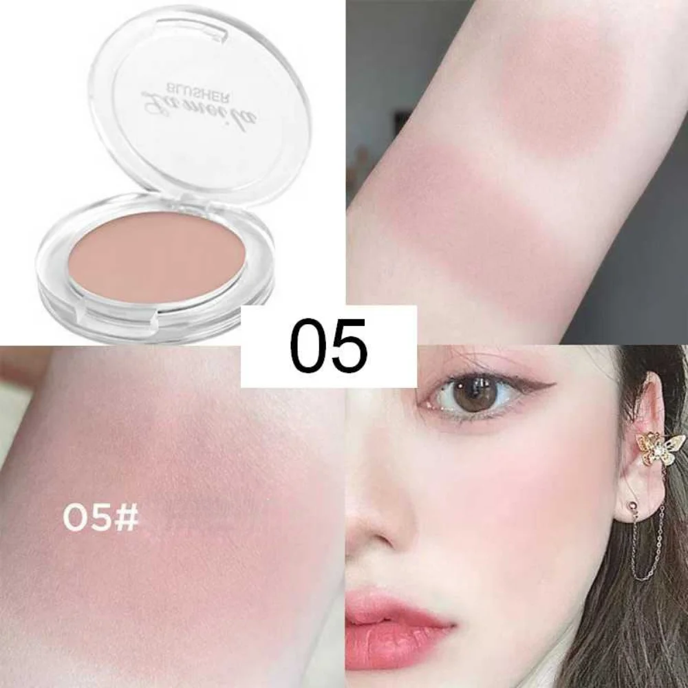 6 Kleuren Monochroom Ijs Blush Gezicht Verhelderend Langdurig Waterdicht Natuurlijk Delicaat Levendig Hoogglans Vrouwelijke Blush 1Pc