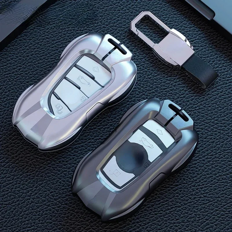 For BMW 2 3 4 5 Series X1 X3 X4 X5 X7 G30 G05 Zinc Alloy Silver Car Key Case Keyless Cover Key Shell interior Car Accessories