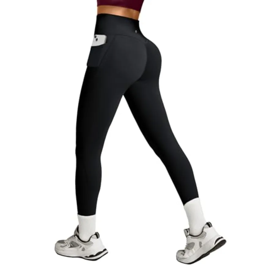 

Heathyoga Scrunch Butt Lifting Leggings with Pockets for Women Tummy Control Compression Leggings No Front Seam Yoga Pants