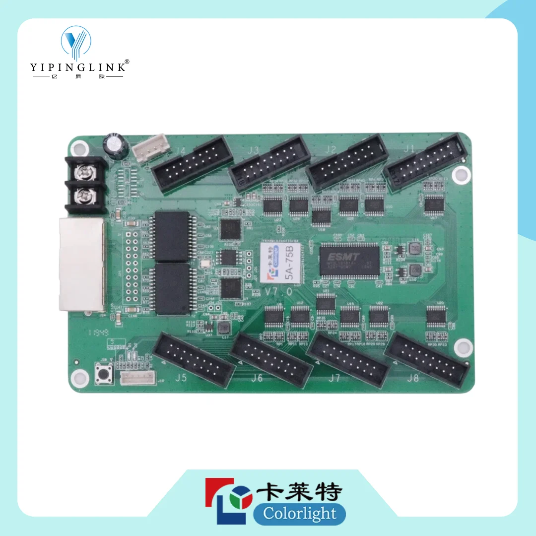 

Контроллер Colorlight 5A-75B для LED-экранов, максимальная нагрузка 192x1024 пикселей, интерфейс HUB75, для полноцветных LED-дисплеев