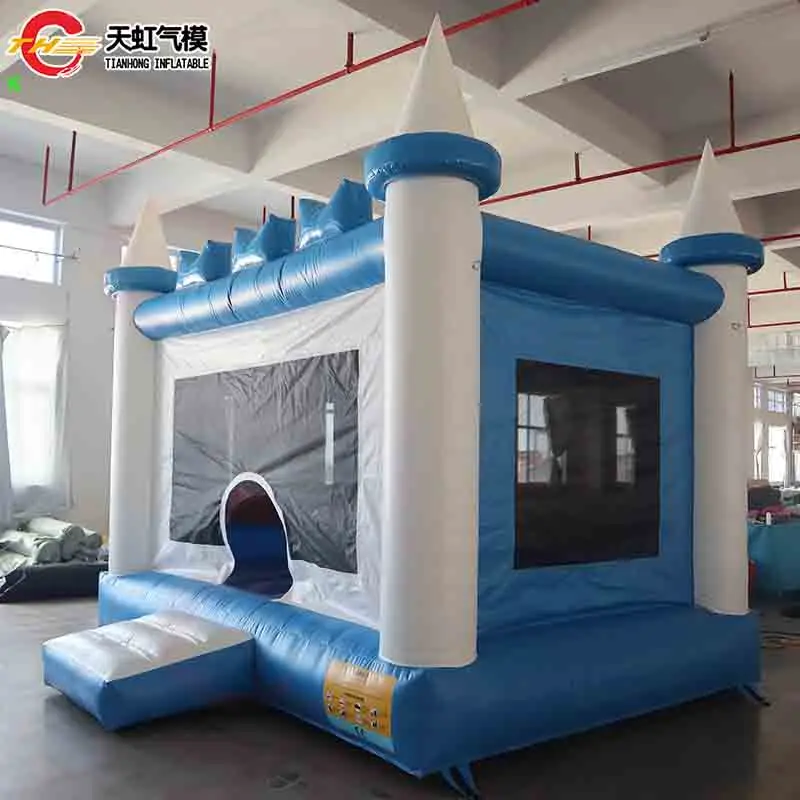 4x3m Blue and White Inflatable Bouncer House Bouncy Castle for Kids