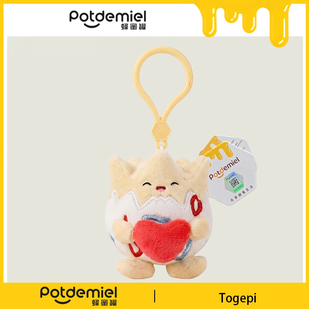 Potdemiel Pokemon Togepi Colgante de Peluche para Bolso, Llavero, Colgante para Teléfono, Colgante para Monedero, para Uso Diario, Regalo de Recuerdo para Niños, Coleccionable