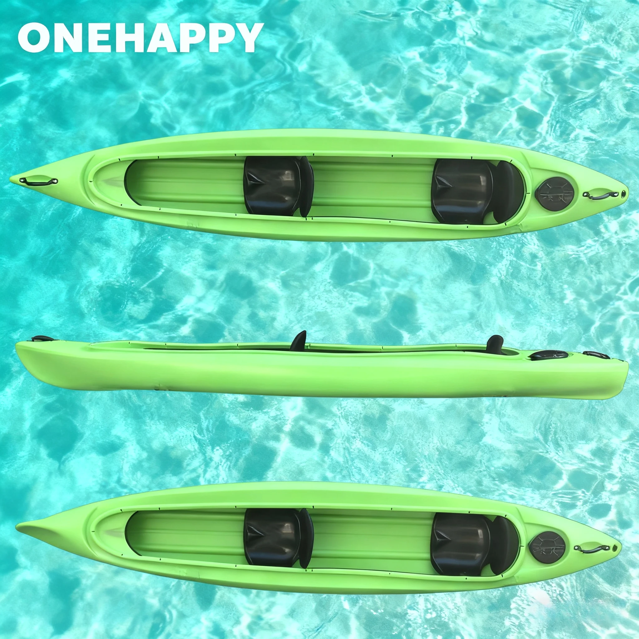 قارب صيد كاياك لشخصين بطول 10 أقدام، قارب تجديف بلاستيكي LLDPE بطول 3.1 متر مع مجداف لبحيرة النهر والترفيه العائلي في الهواء الطلق