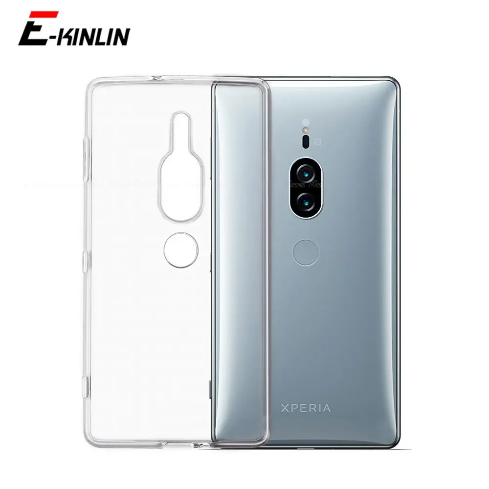 Silicone Phone Case For Xperia XZ3 XZ2 XZ1 XZ Premium X Performance Compact XA1 Plus L2 Clear UltraThin Full Soft TPU Back Cover