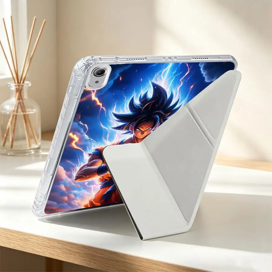 Dragon Ball Super Saiyan Goku With Pen Slot Cover Tablet Case For Samsung Galaxy Tab S7 FE S9 Plus S8 A9 Plus A8 S10 Lite A11