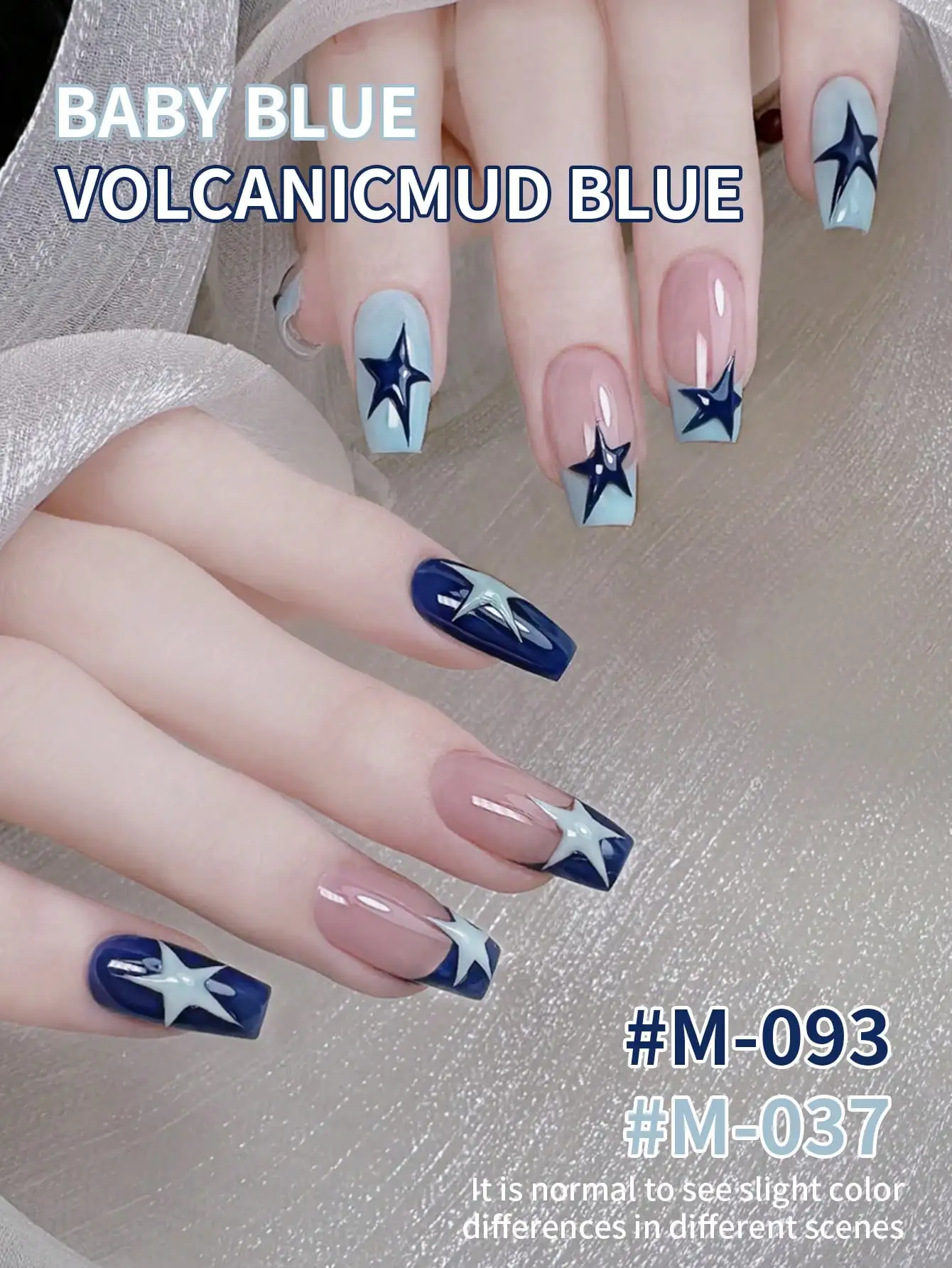 2025 New Online Celebrity Volcanic Mud Blue Mint Green Nail Polish Two-Color Small Set Series Whitening Firm and Long-Lasting
