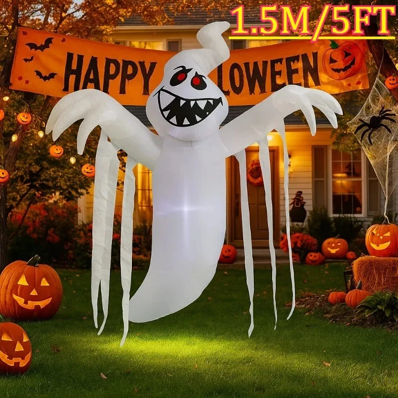 5ft brinquedos infláveis halloween fantasma pátio prop embutido luzes led ornamento caminho ao ar livre pátio decoração explodir modelo