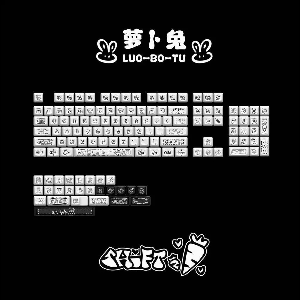 Boog Cartoon Keyboard Keycaps Moa Hoogte Mechanische Toetsenbord Toets Cap Pbt Hot Sublimatie Toetsenbord Caps