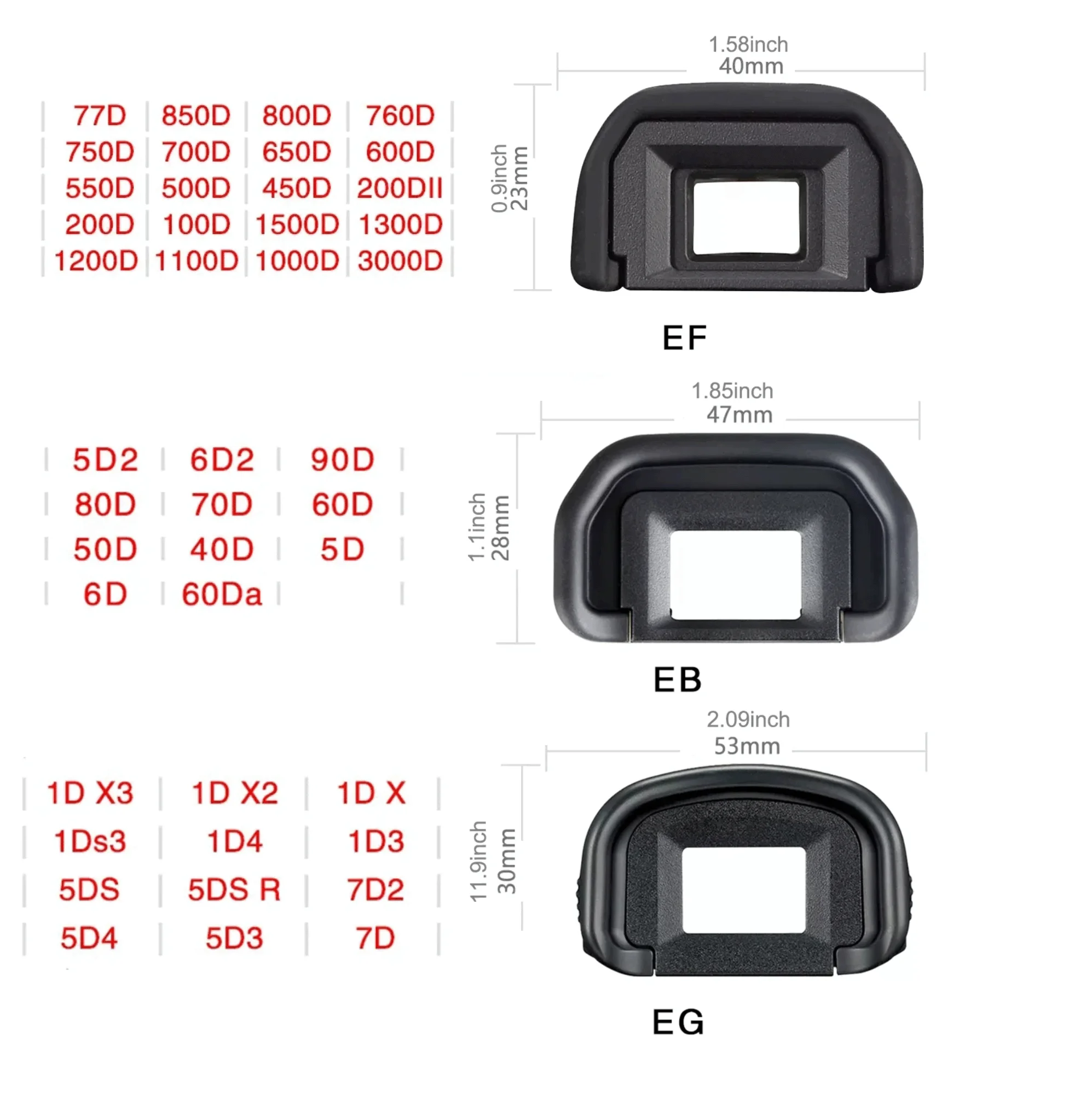 

Original Viewfinder Goggles EyeCup Eyepiece EG EF EB For Canon 1DX, 5D III ,5D , 850D,800D,77D,760D,90D,80D,70D,60D,50D,40D,