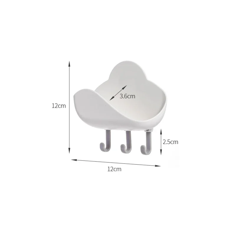 FaSoLa ABS Clouds Shape Bathroom Kitchen Storage Hook Housekeeper on Wall Door Hanging Hooks Key Holder Hanger