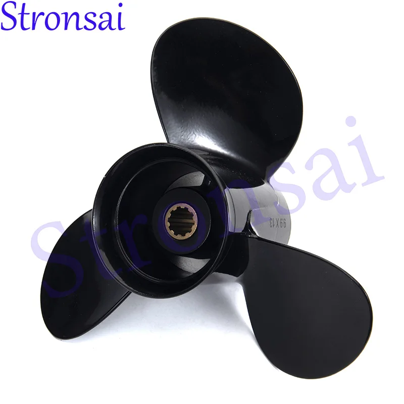 

346-64104 346-64104-5 Пропеллер 9,9x13 для подвесного двигателя Tohatsu 20HP 25HP 30HP 3 лопасти из алюминиевого сплава 10 зубьев 3R0-64527-0 3R0B6452