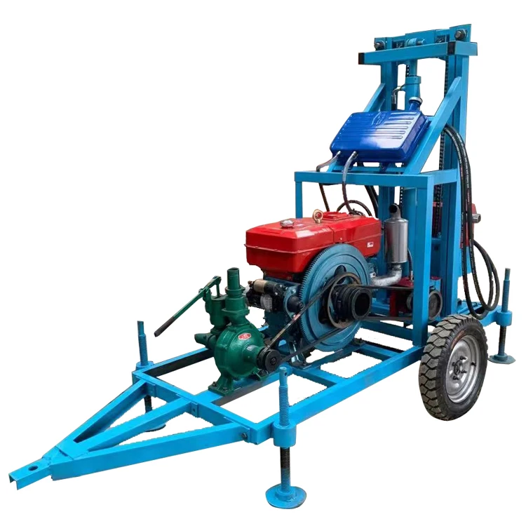 

Customized High Quality Well Drilling Rig Small 150m 180m 200m 250m Portable Diesel Crawler Hydraulic Water Well Drilling Rigs