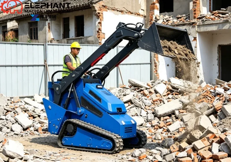 25Hp Diesel Tracked Skid Steer Loader Euro5 EPA CE Certified Mini Equipment For Narrow Farm Construction Sites
