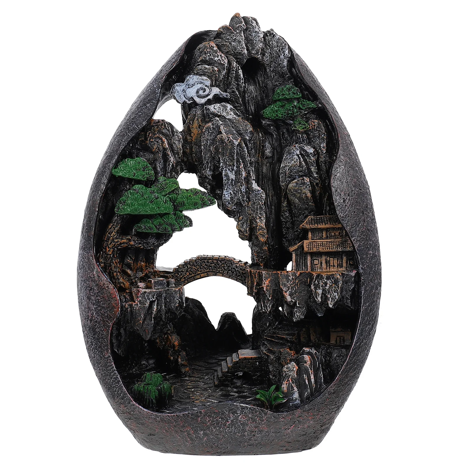 

1Pcs Incense Burner Style Rockery Censer Backflow Cones Holder Desktop Aroma Stove Tabletop Decor Gift Incense Burner