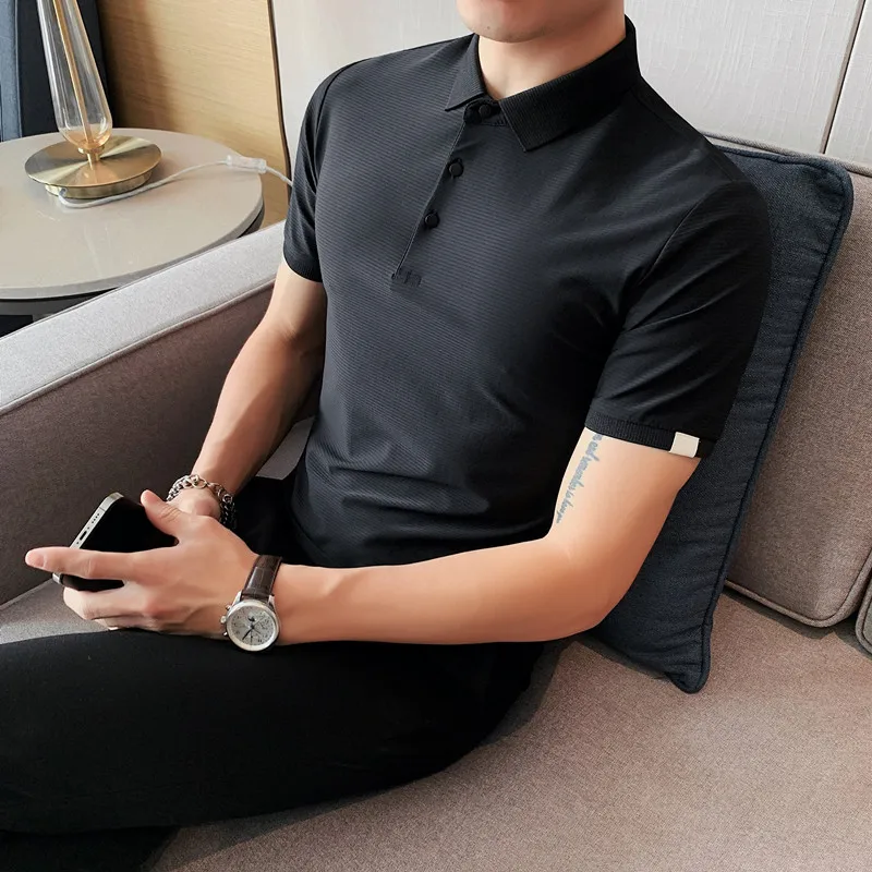 

Рубашка-поло мужская хлопковая с коротким рукавом и карманами, размеры до 4XL