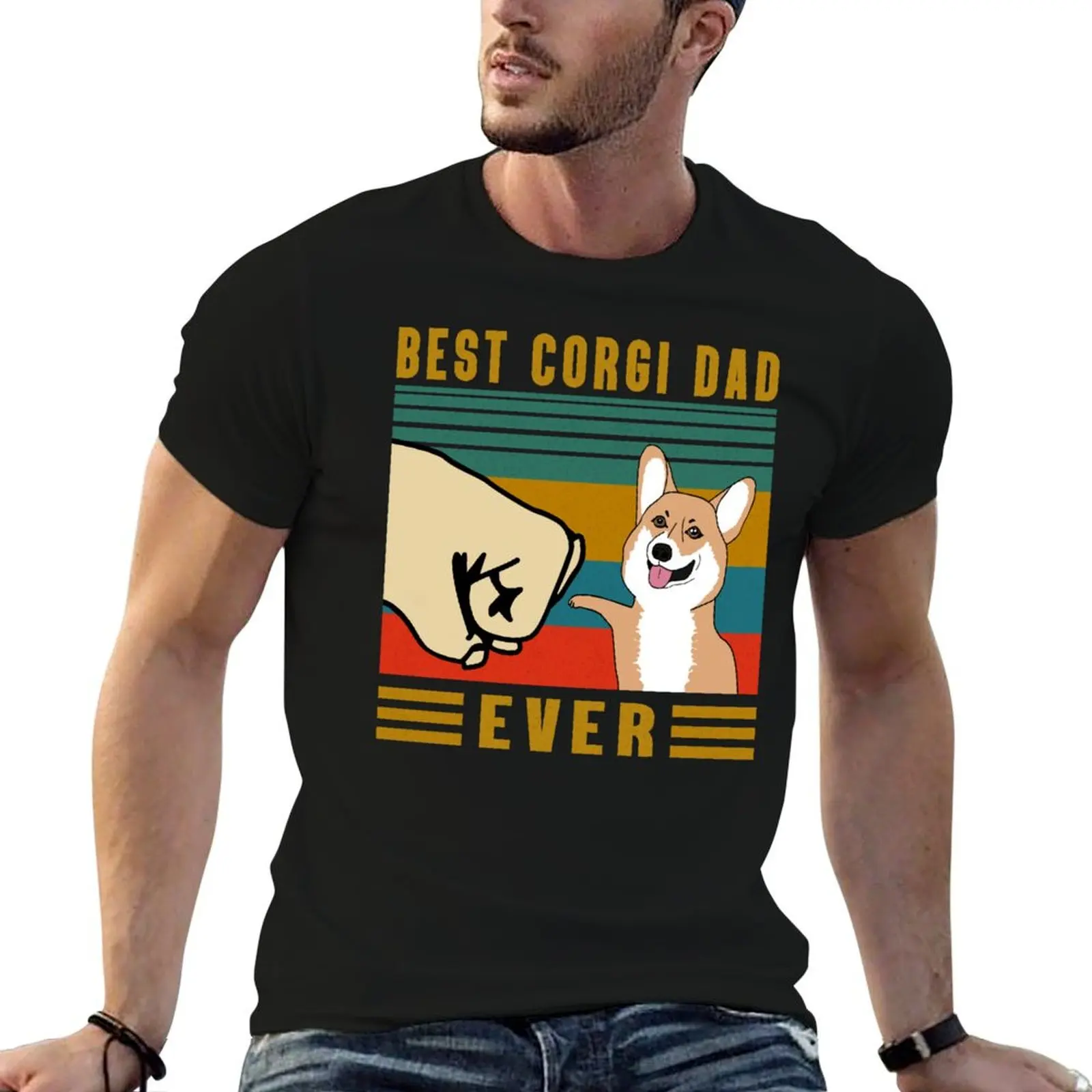 

Fit Ever Corgi 100% Best T-Shirt Dad Bump cotton t Vintage shirts for man t men shirts