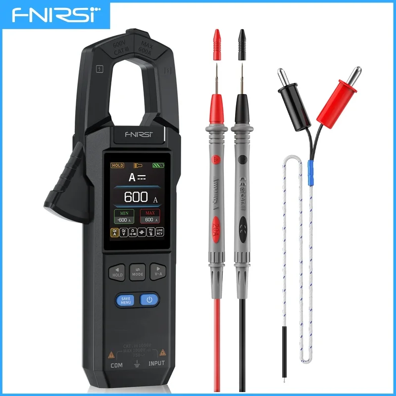 DMC-100 Digital Clamp Meter 10000 Counts TRMS 600A AC/DC Current Multimeter USB Rechargeable Electrician Tool