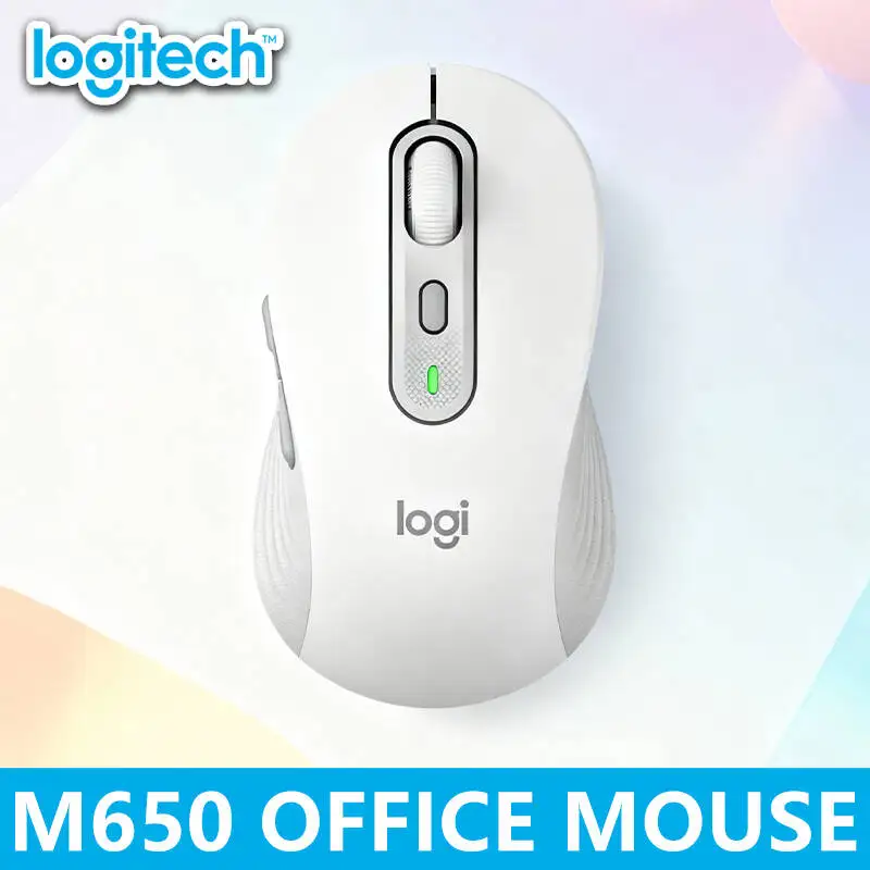 لوجيتك سيجنتشر M650 سماعة لاسلكية تعمل بالبلوتوث ماوس ضوء الصوت دفتر الأعمال اللوحي بلوتوث ضوء صامت وضع مزدوج المنزل Offi #1