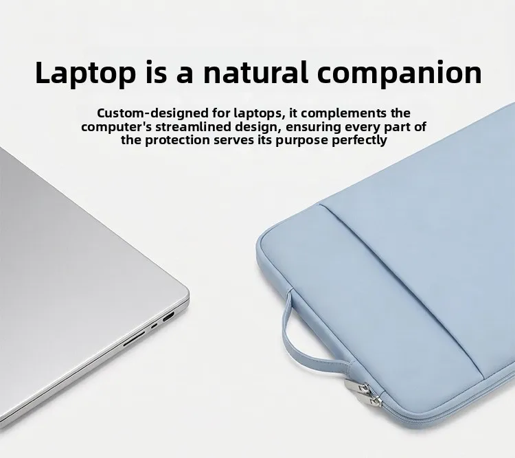 PU-Leder Laptop-Handtasche 11-15,6 Zoll Wasserdichte Hülle für Notebooks mit Plüschfutter – Detail 10